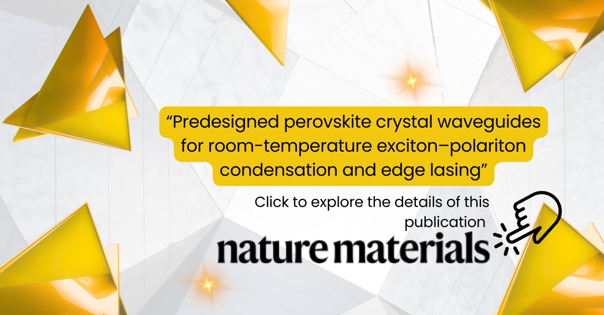 Our innovative technology for producing the perovskite crystals in Nature publication