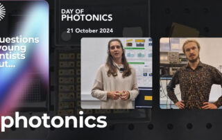 Celebrating Photonics Day 2024!. młodzi naukowcy Dominika Niewczas Michał Nagowski