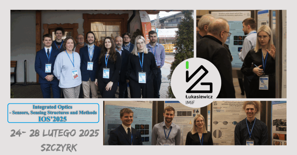 baner ze zdjęciami elegancko ubranych ludzi na targach - logo integrated optics - sensors, senesing, structures and methods ios 2025