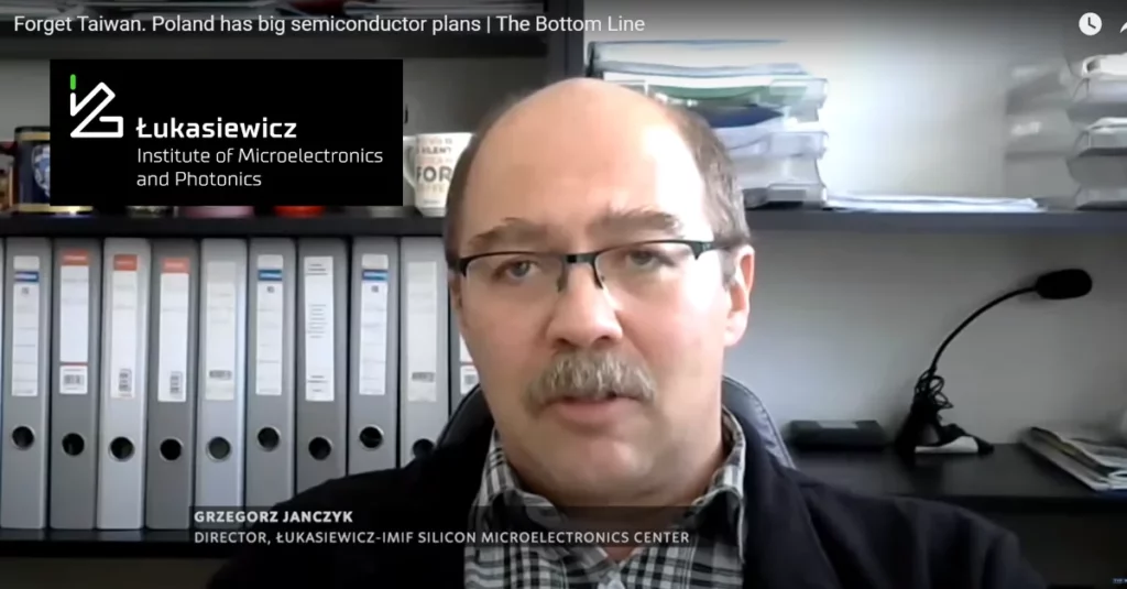 zdjecie mezczyzny z podpisem "Grzegorz Janczyk director, lukasiewicz-imif silicon microelectronics center