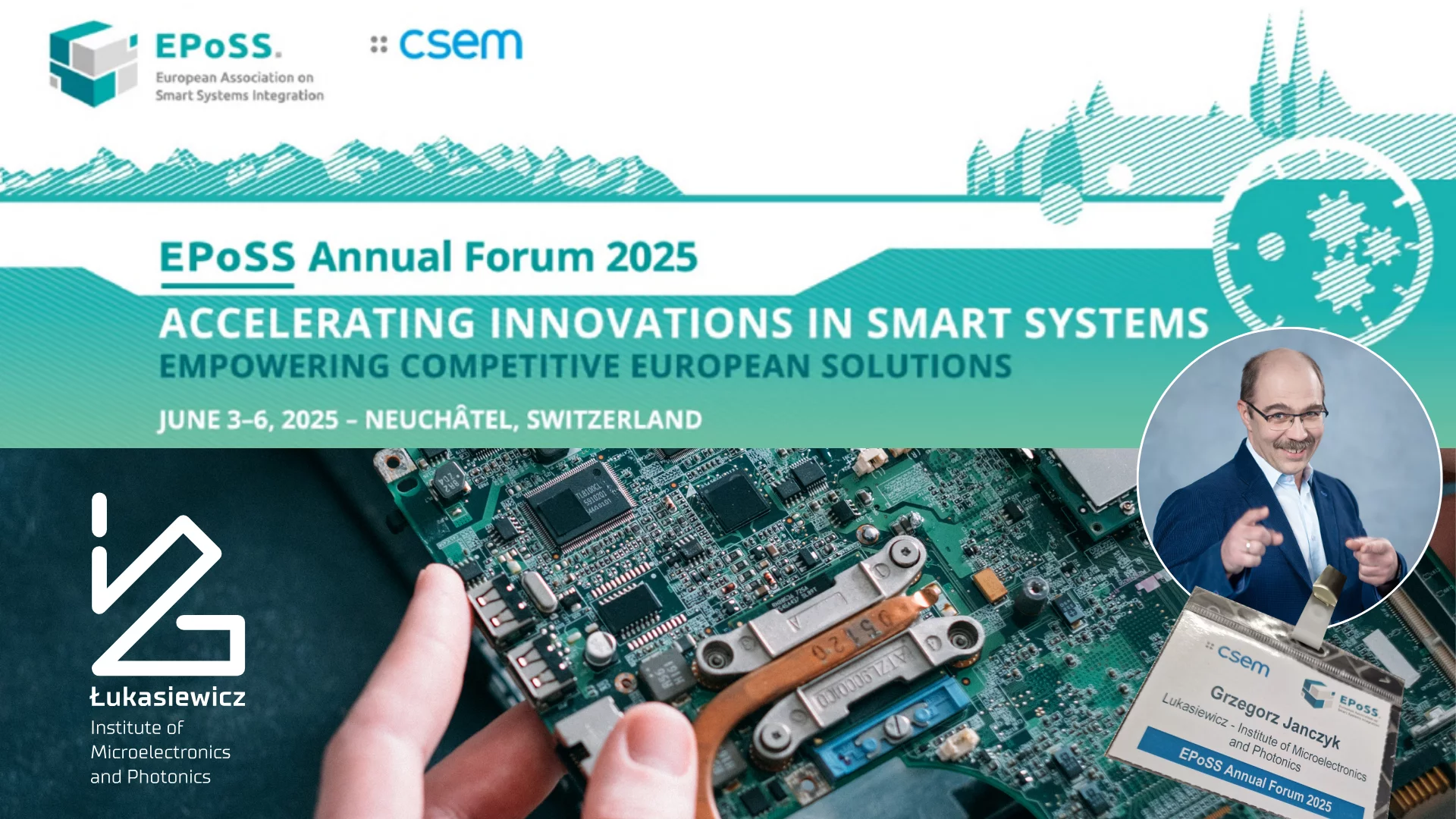 baner EpoSS Annual Forum 2025 Accelerating innovations in smart systems empowering competitive european solutions, june 3-6, 2025 - Neuchatel, switzerland