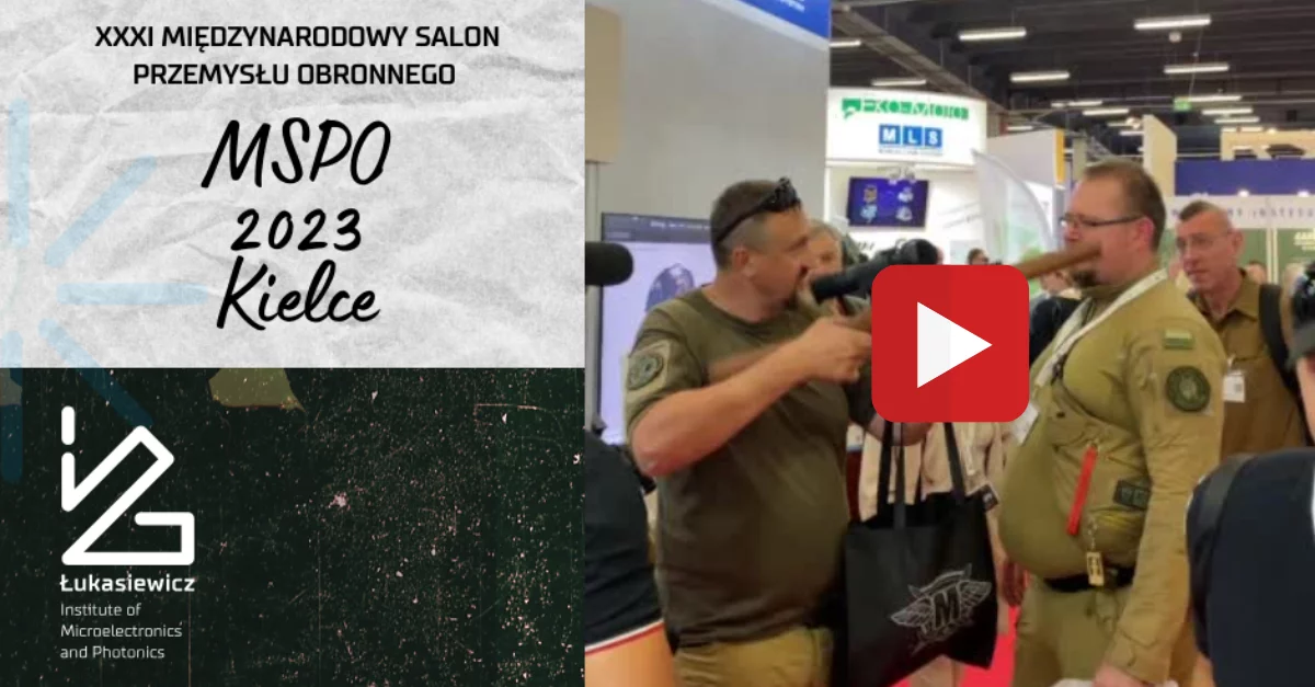 Plakat XXXI międzynarodowy salon przemysłu obronnego. MSPO 2023 Kielce. Zrzut ekranu z filmu