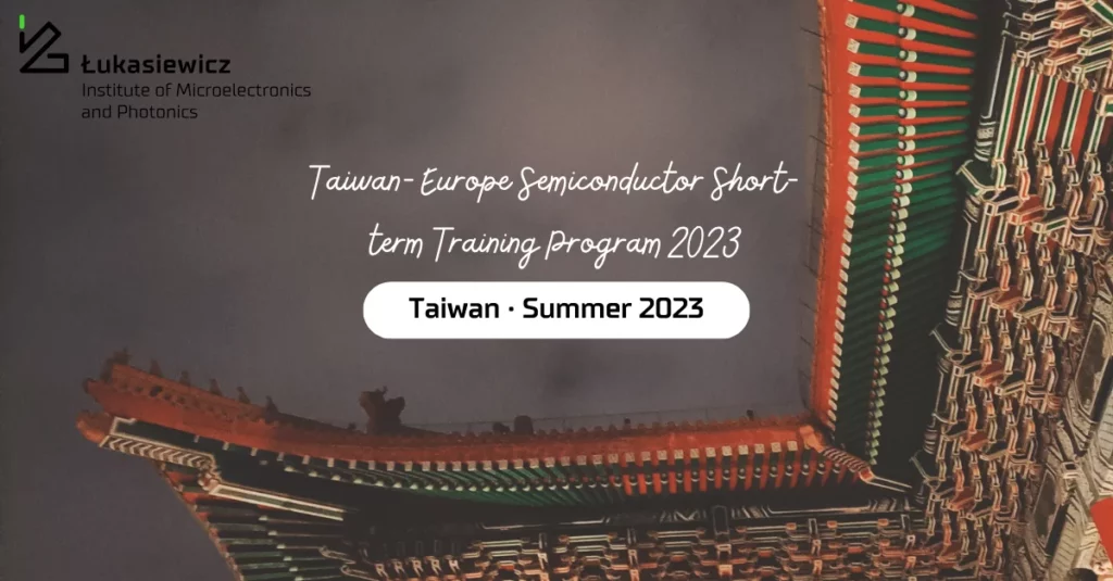 Plakat wydarzenia "Taiwan - Europe Sermiconductor Short-term Training Program 2023