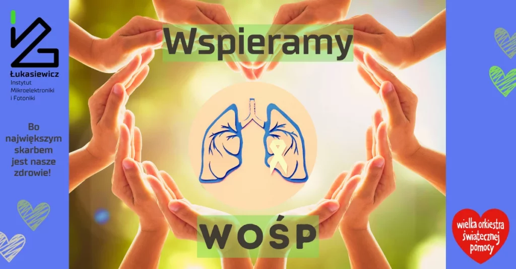 płuca w kręgu z rąk z podpisem wspieramy wośp