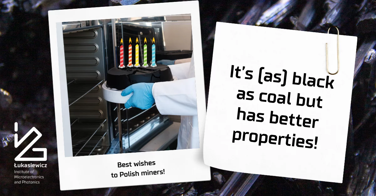 obrazek z podpisem bes wishes to polish miners a obok napis "its as black as coal but has better properties"