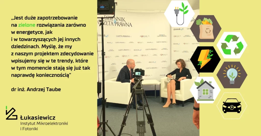zdjęcie przedstawiające dr inż. Andrzeja Taube i dziennikarkę Gazety Prawnej w trakcie wywiadu