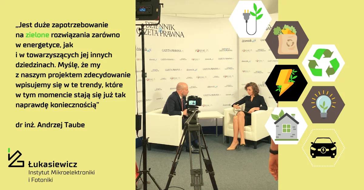 zdjęcie przedstawiające dr inż. Andrzeja Taube i dziennikarkę Gazety Prawnej w trakcie wywiadu