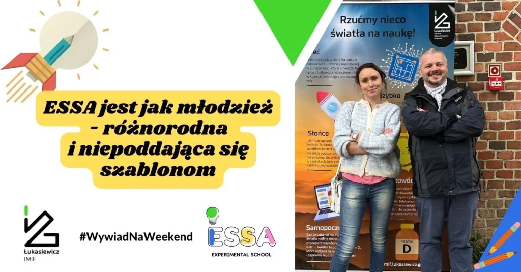 plakat z tekstem essa jest jak młodzież - różnorodna i nie poddająca się szablonom