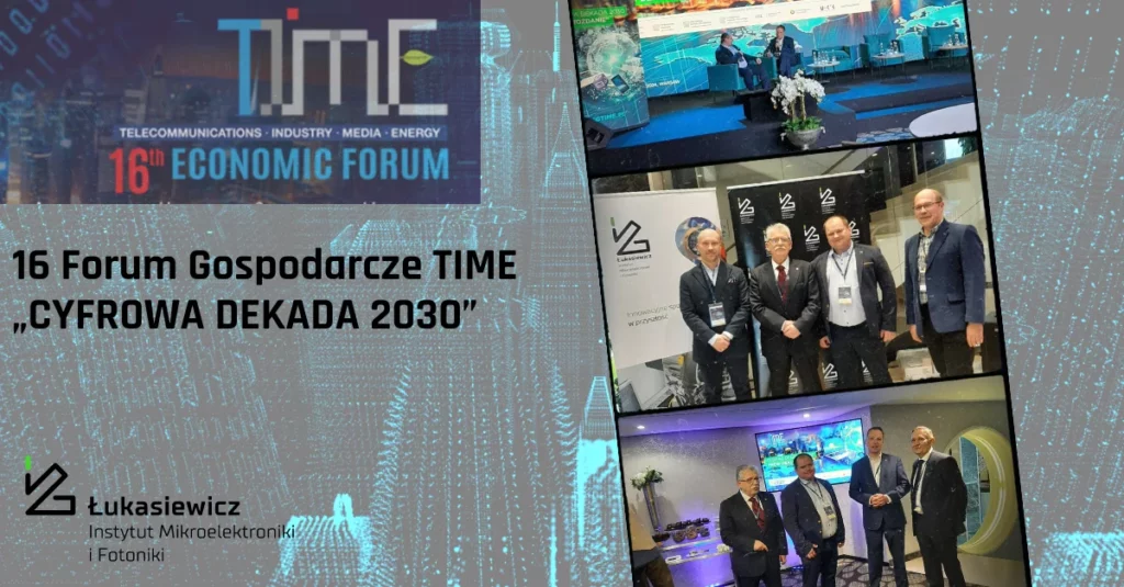 16 forum gospodarcze time |cyfrowa dekada 2030" - plakat informujący o wydarzeniu