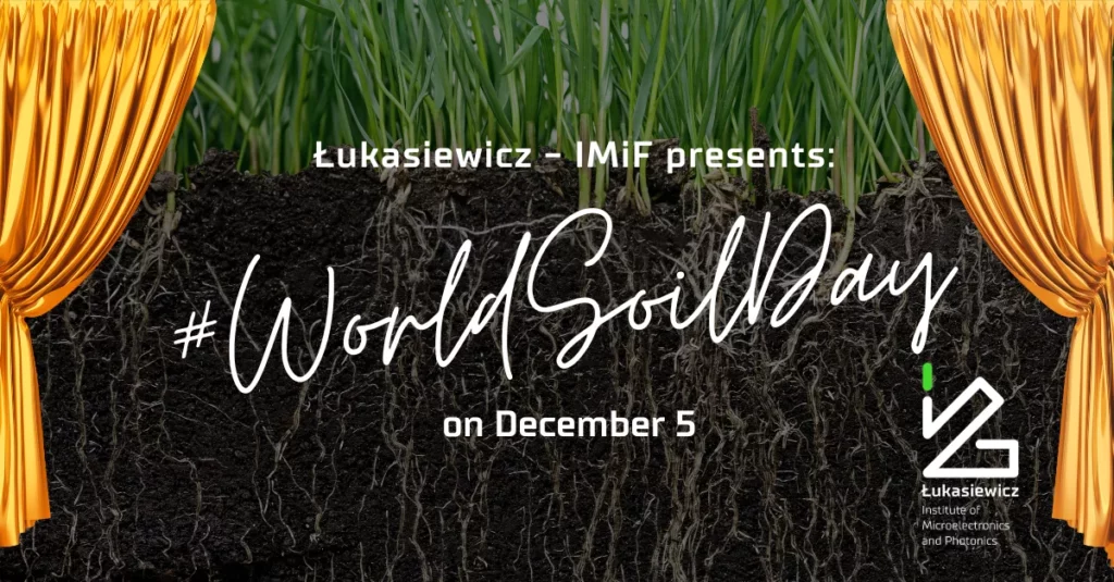 baner z napisem "łukasiewicz - IMIF presents: #worldsoilday on december 5"